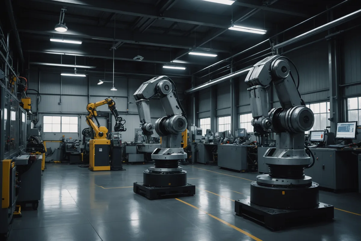 Sancho team working on robot cell integration in a manufacturing facility